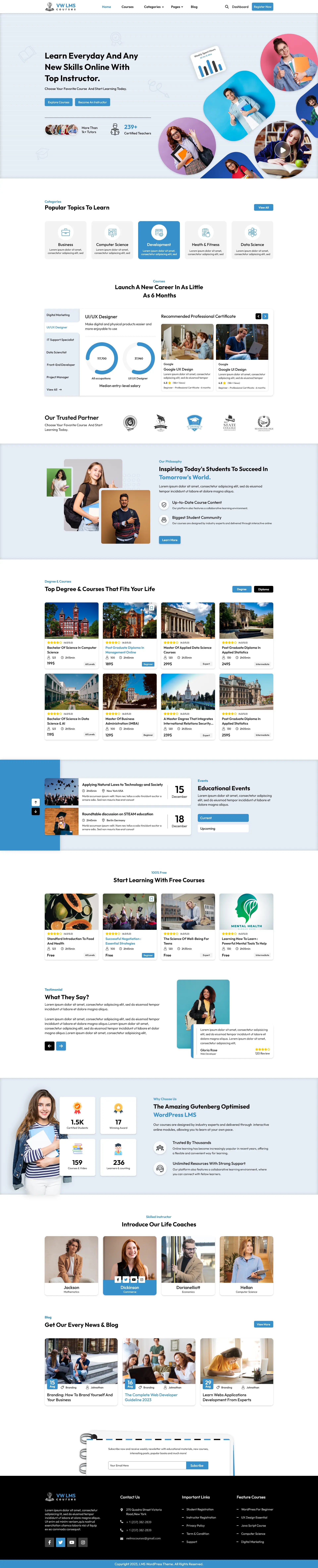 LMS Education WordPress Theme