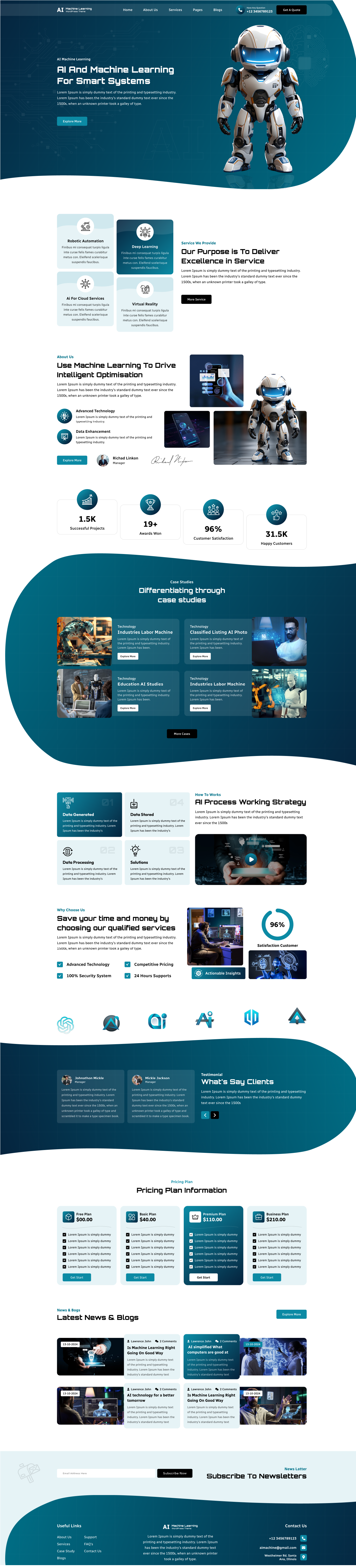 Machine Learning WordPress Theme