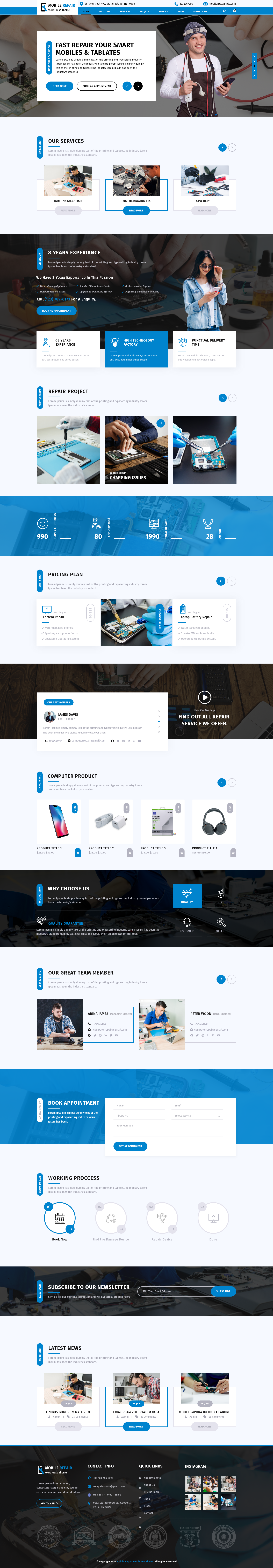 Mobile Repair Website Figma Template