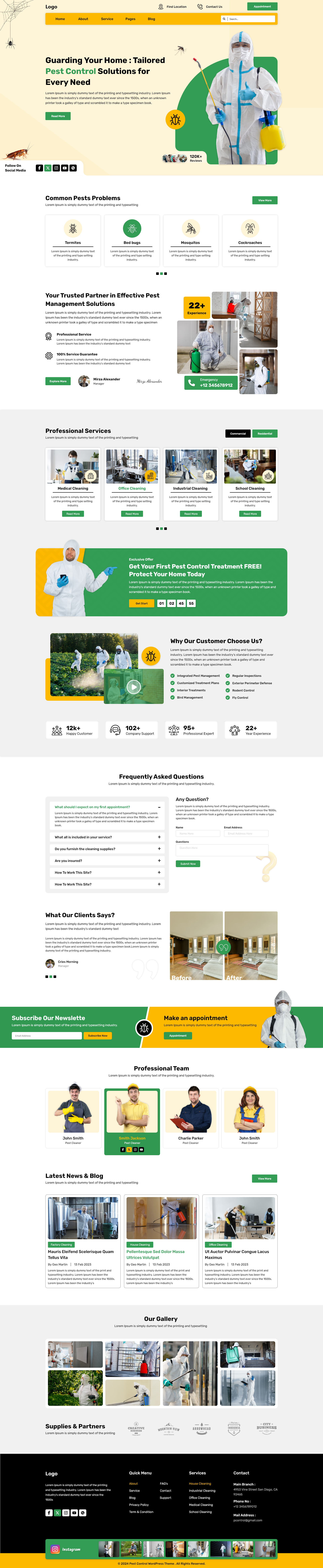 Pest Control WordPress Theme