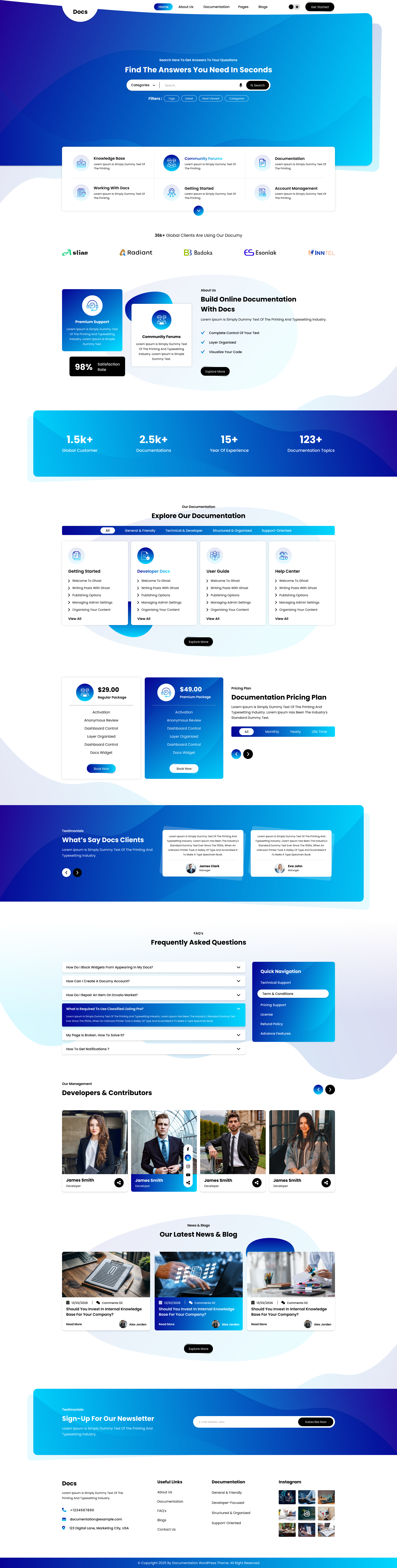 Documentation WordPress Theme