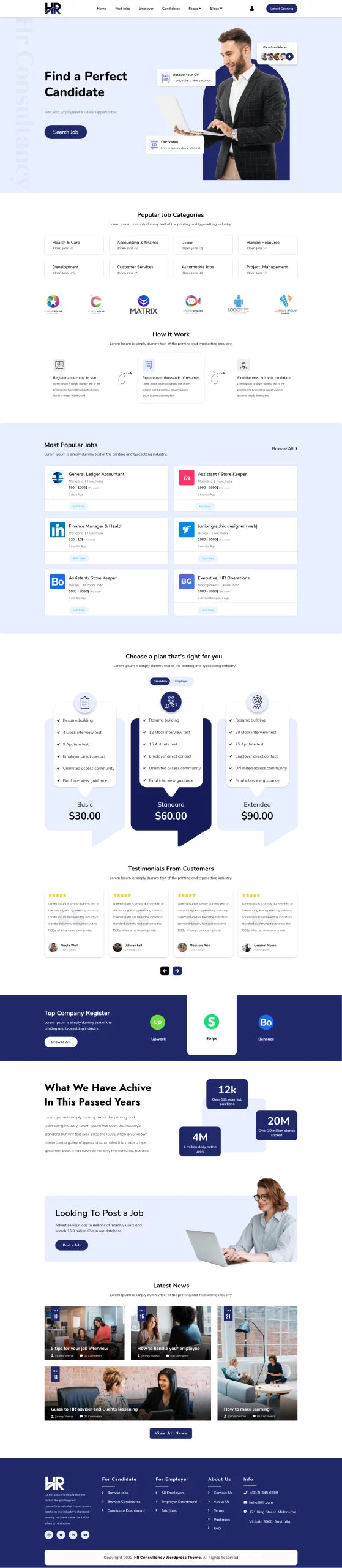 Job Consultancy WordPress Theme