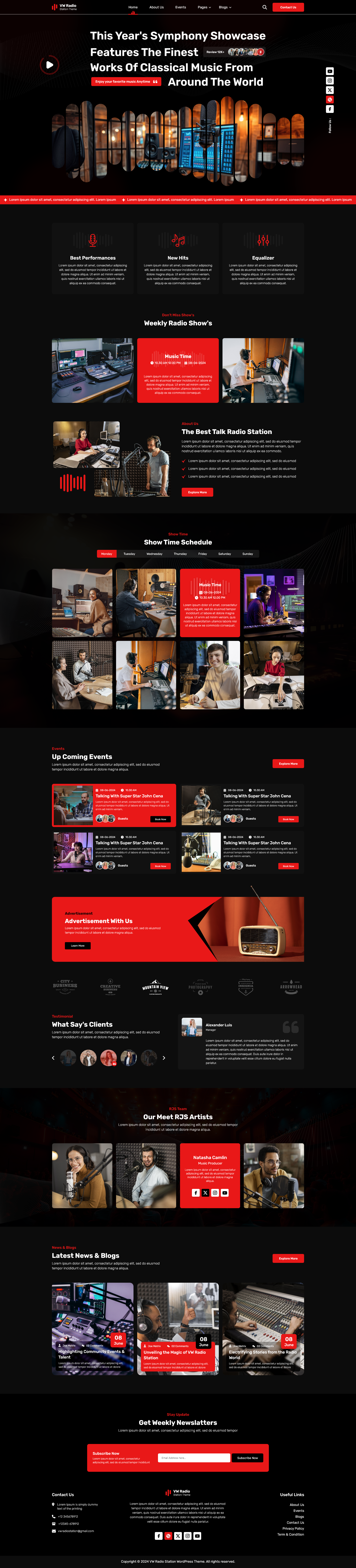 Radio Station Website Figma Template