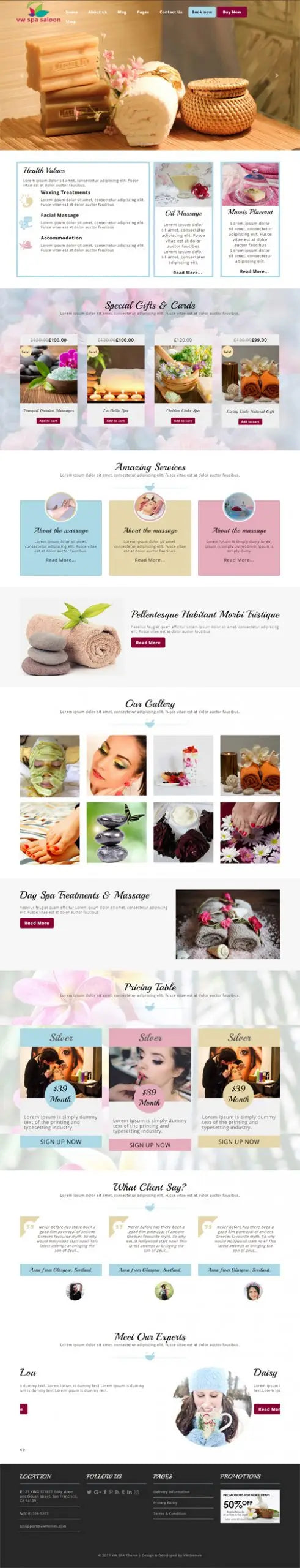 Spa WordPress Theme