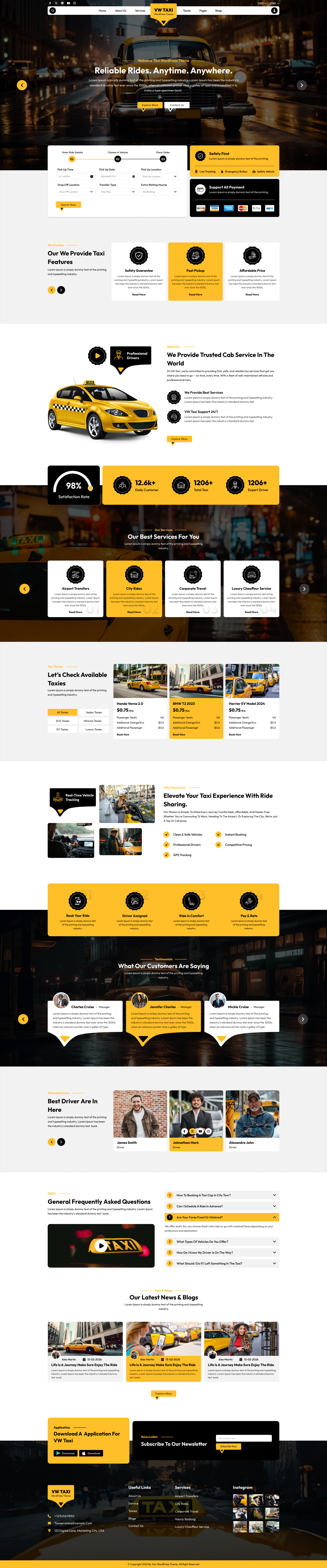 Taxi WordPress Theme