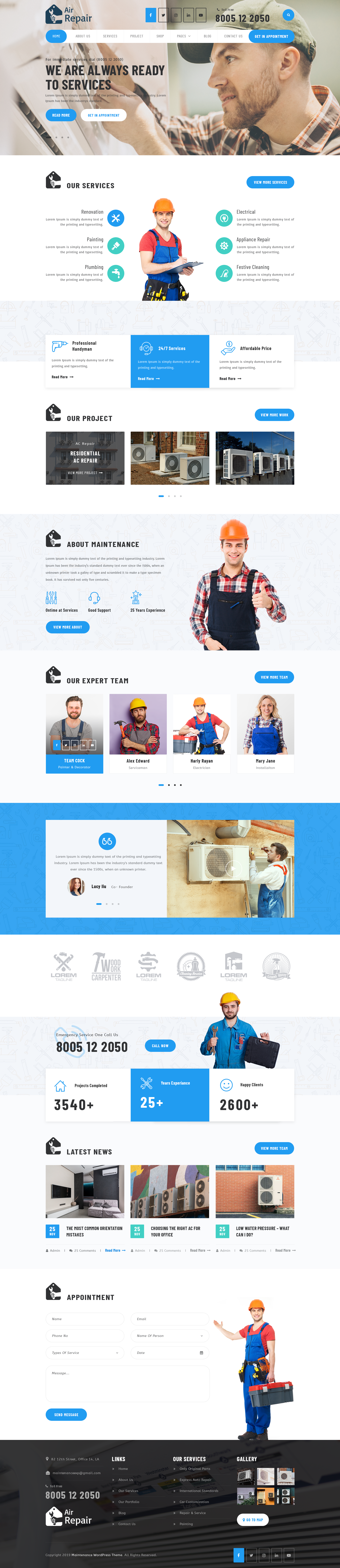 Air Conditioning WordPress Theme