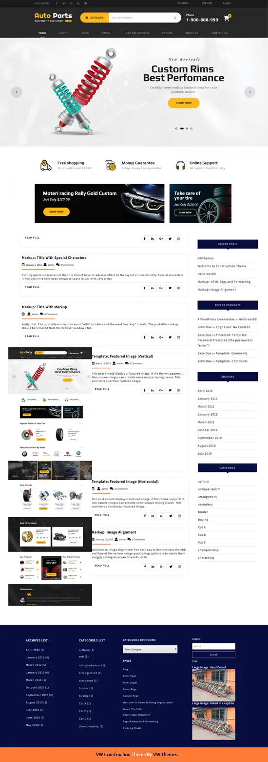 Free Auto Trader WordPress Theme