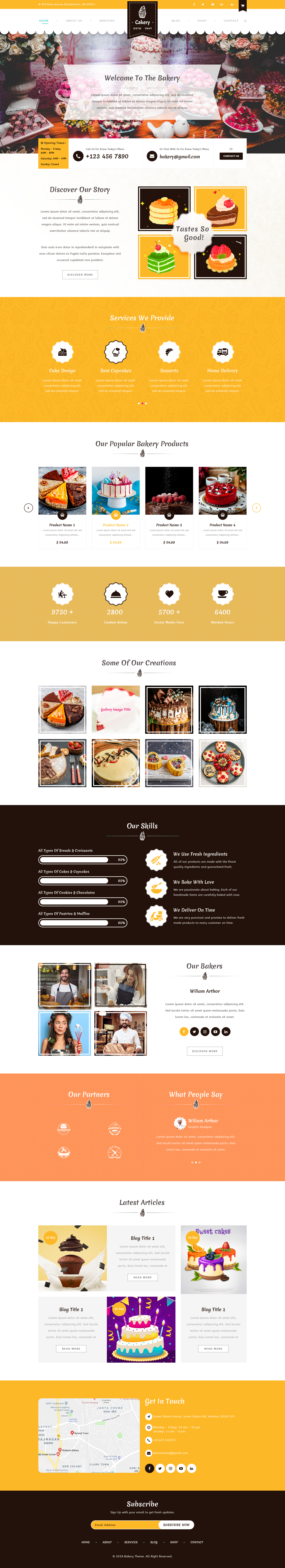 Cakery WordPress Theme