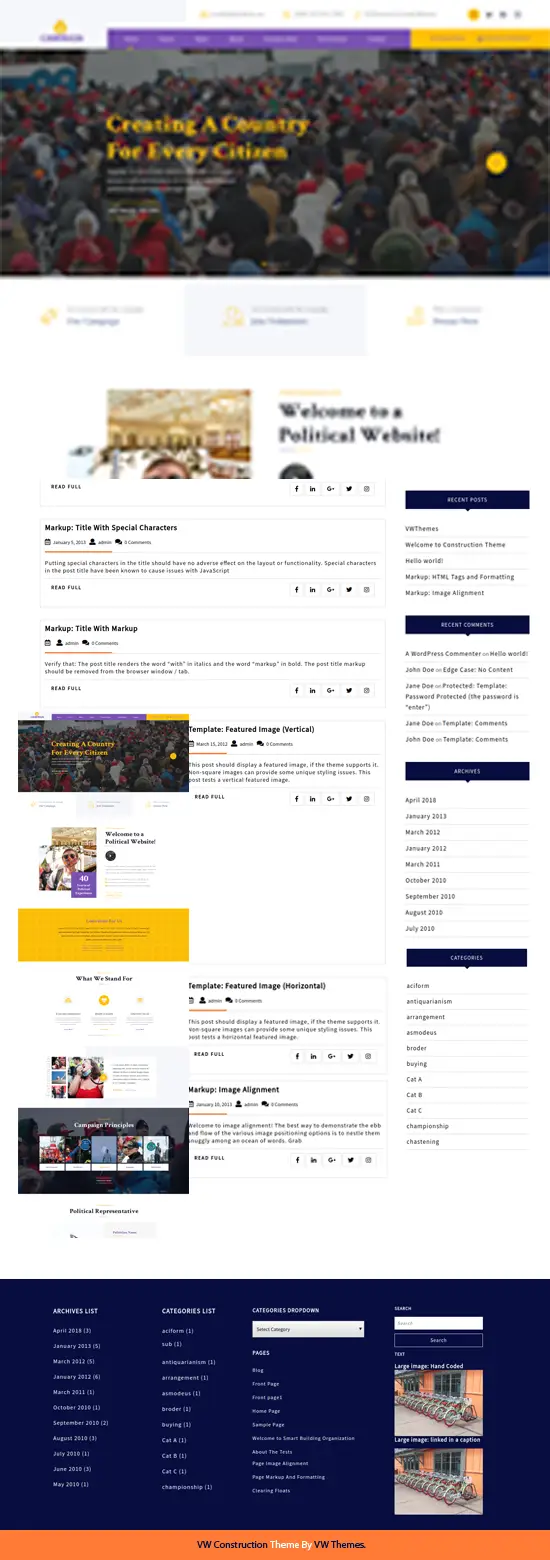 Free Campaign WordPress Theme