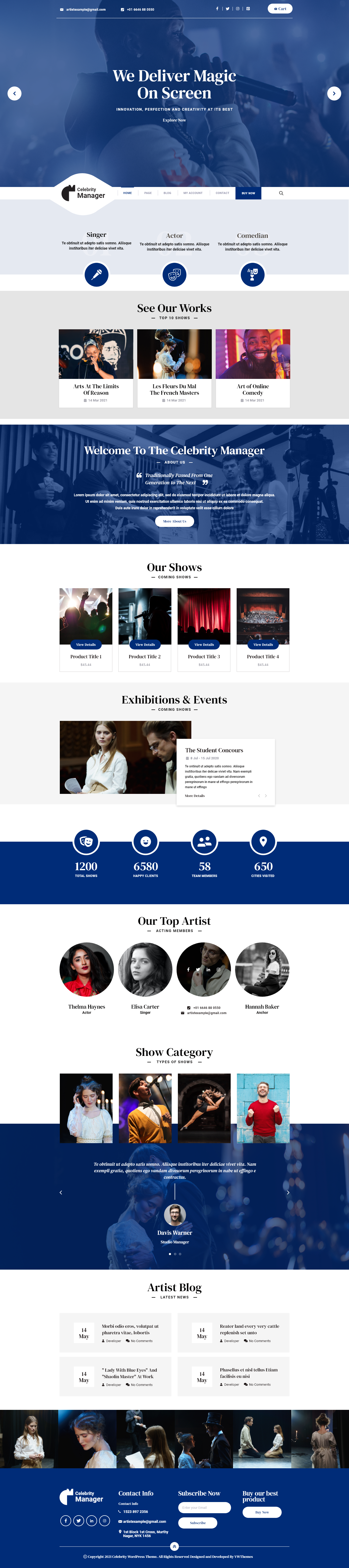 Celebrity WordPress Theme
