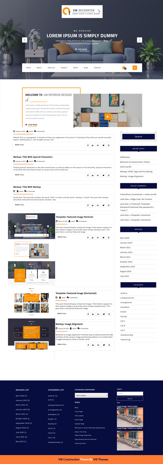 Free Decorator WordPress Theme