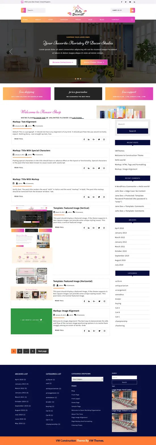 Free Decorist WordPress Theme
