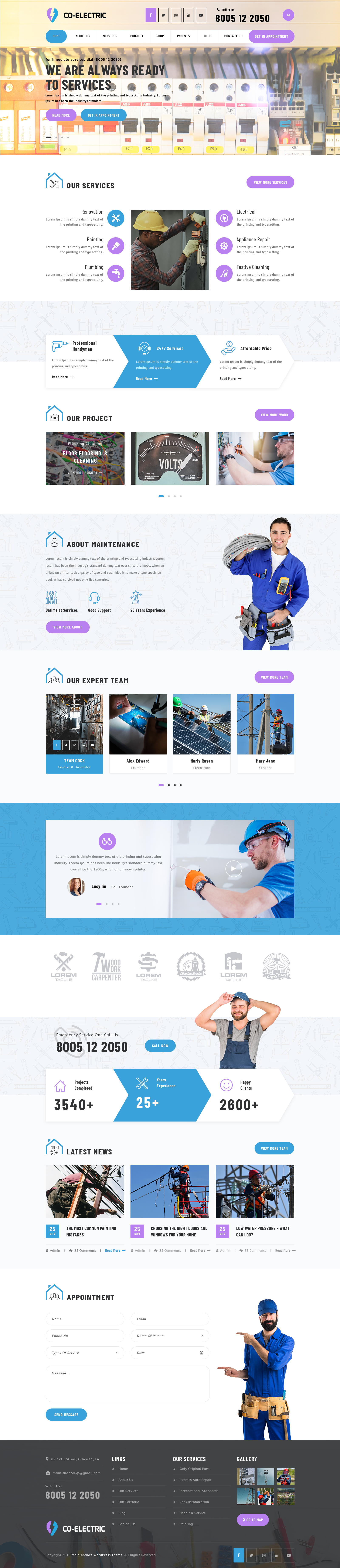Electrician WordPress Theme