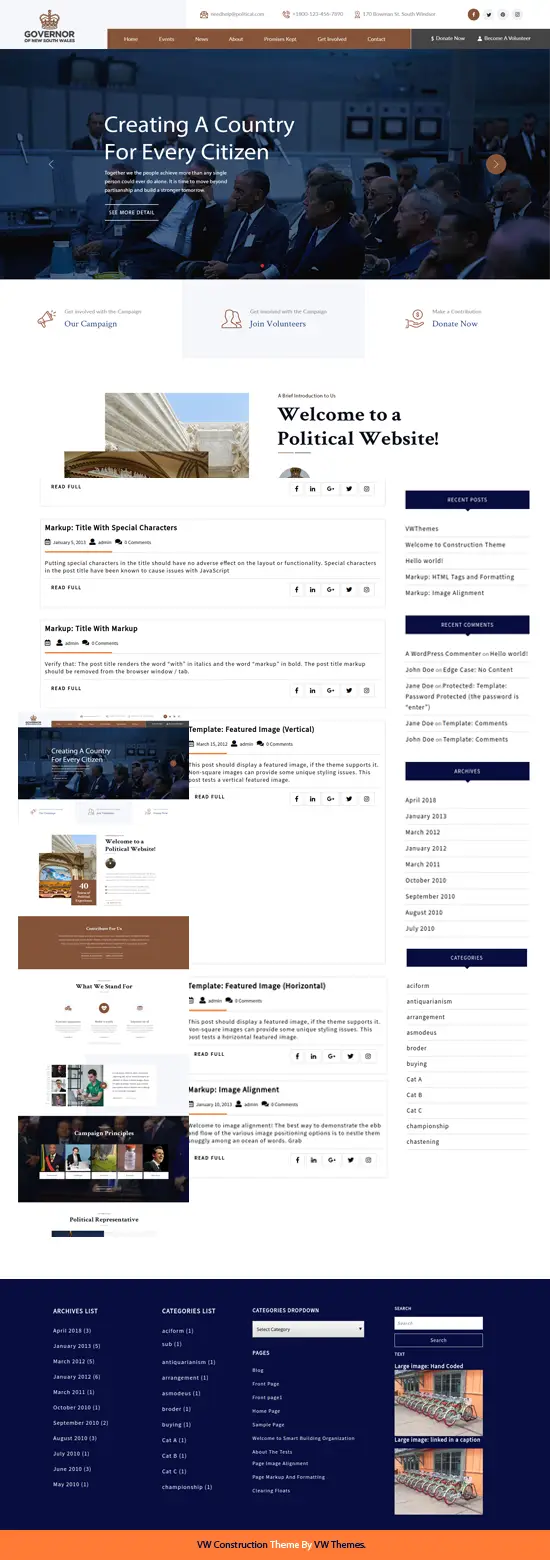 Free Governor WordPress Theme