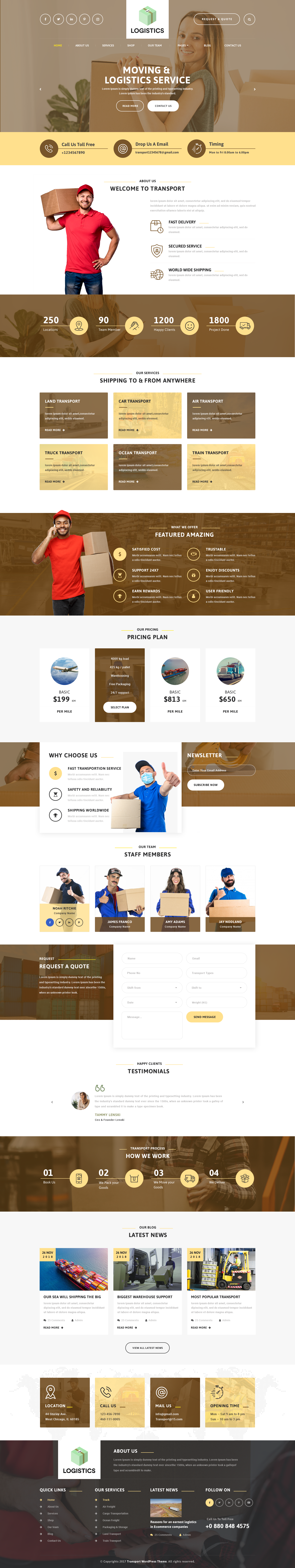 Logistics WordPress Theme