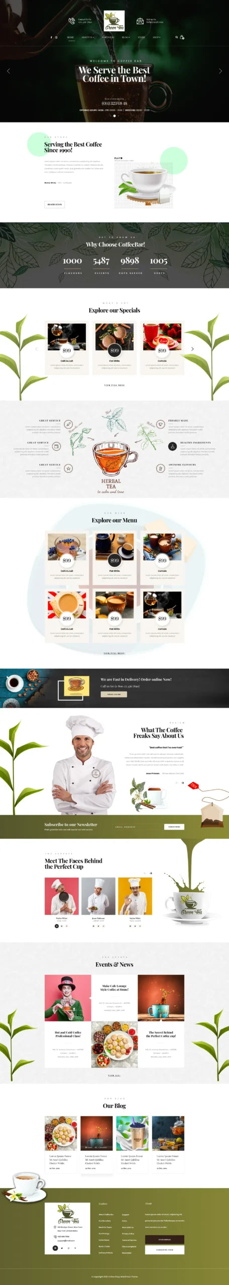 Tea Shop WordPress Theme