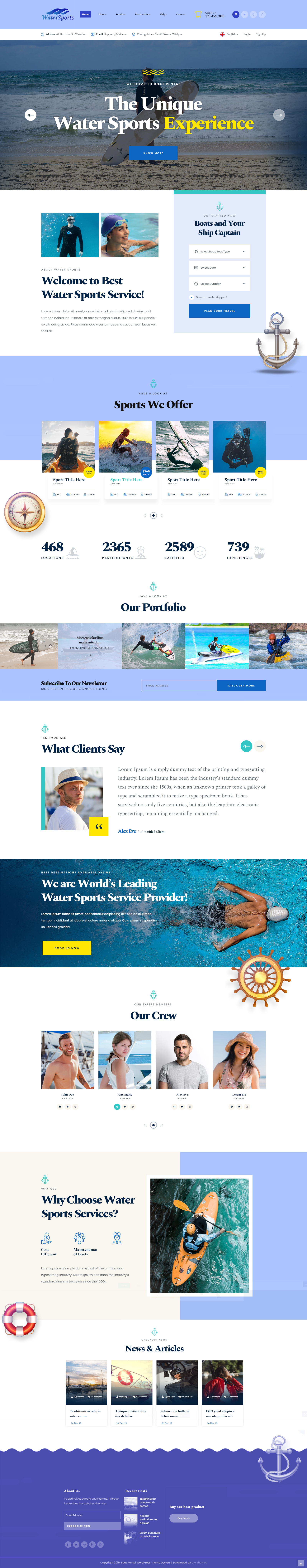 Water Sports WordPress Theme