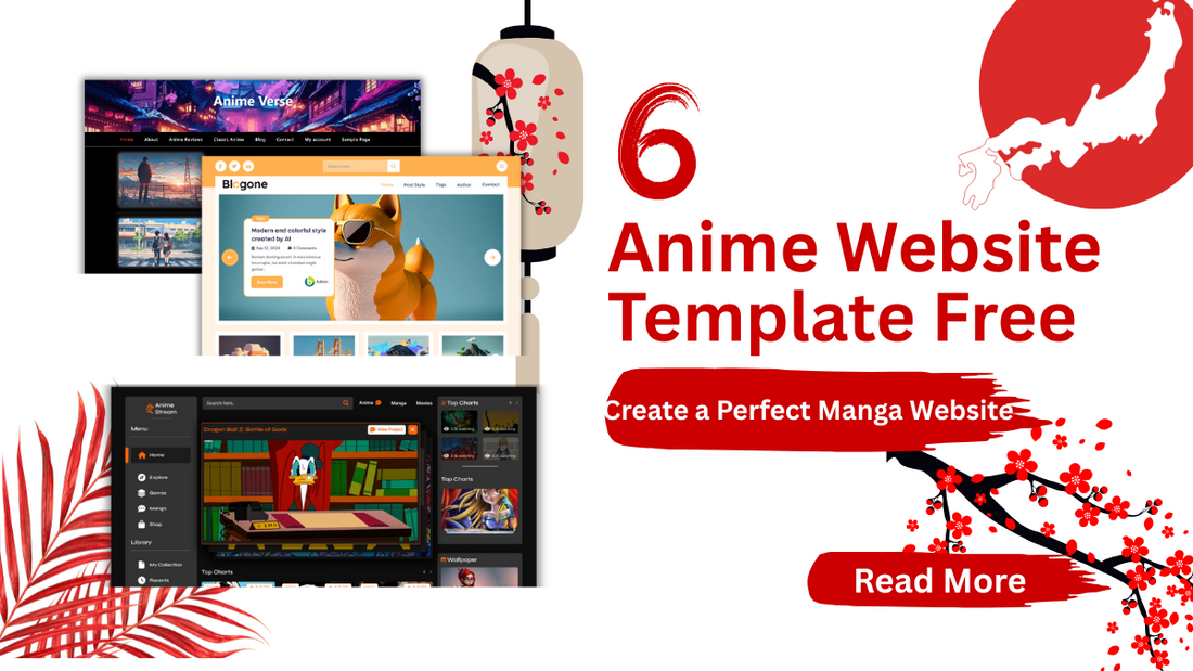 6 Anime Website Template Free - Create a Perfect Manga Website