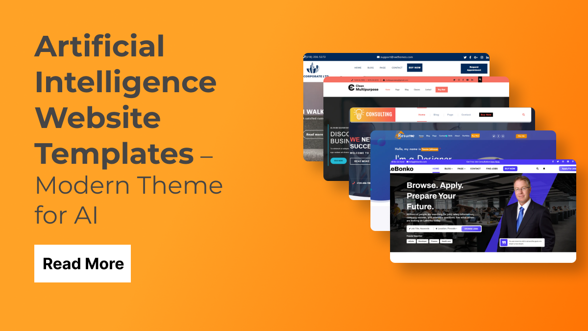 Artificial Intelligence Website Templates Modern Theme for AI Artificial Intelligence Website Templates Modern Theme for AI