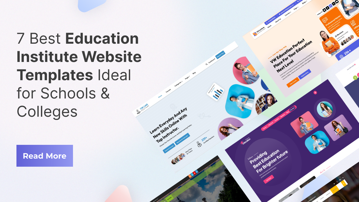 7 Best Education Institute Website Templates Ideal for Schools & Colle