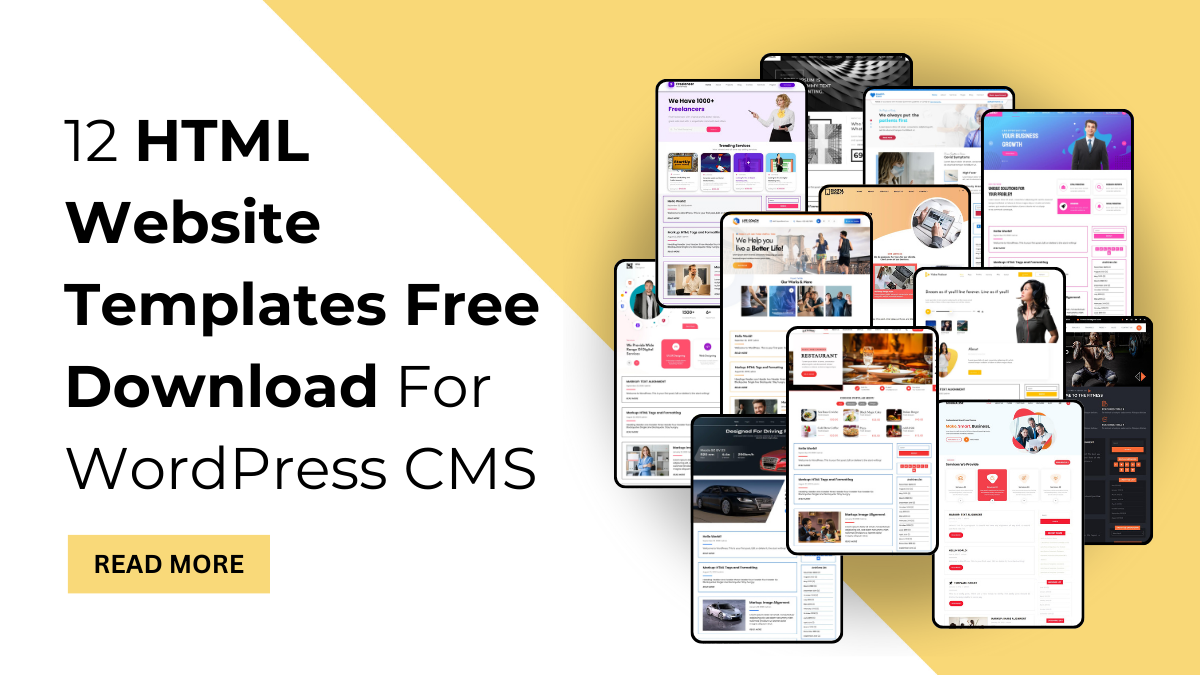 12 HTML Website Templates Free Download For WordPress CMS