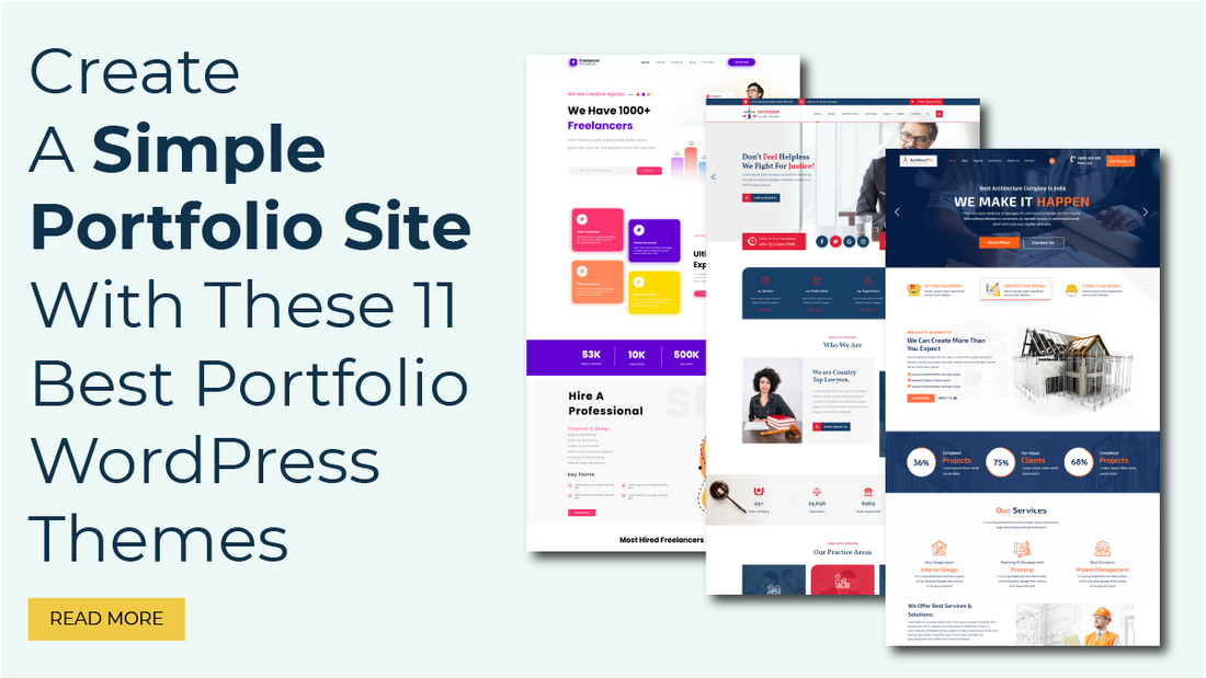 Simple Portfolio Sites With 11 Best Portfolio WordPress Themes