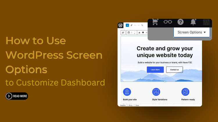 How to Use WordPress Screen Options to Customize Dashboard