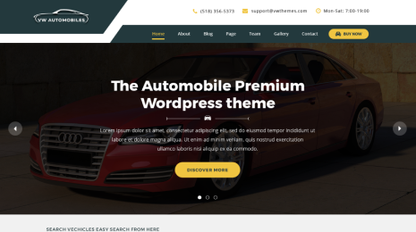 Free Car Dealer WordPress Theme
