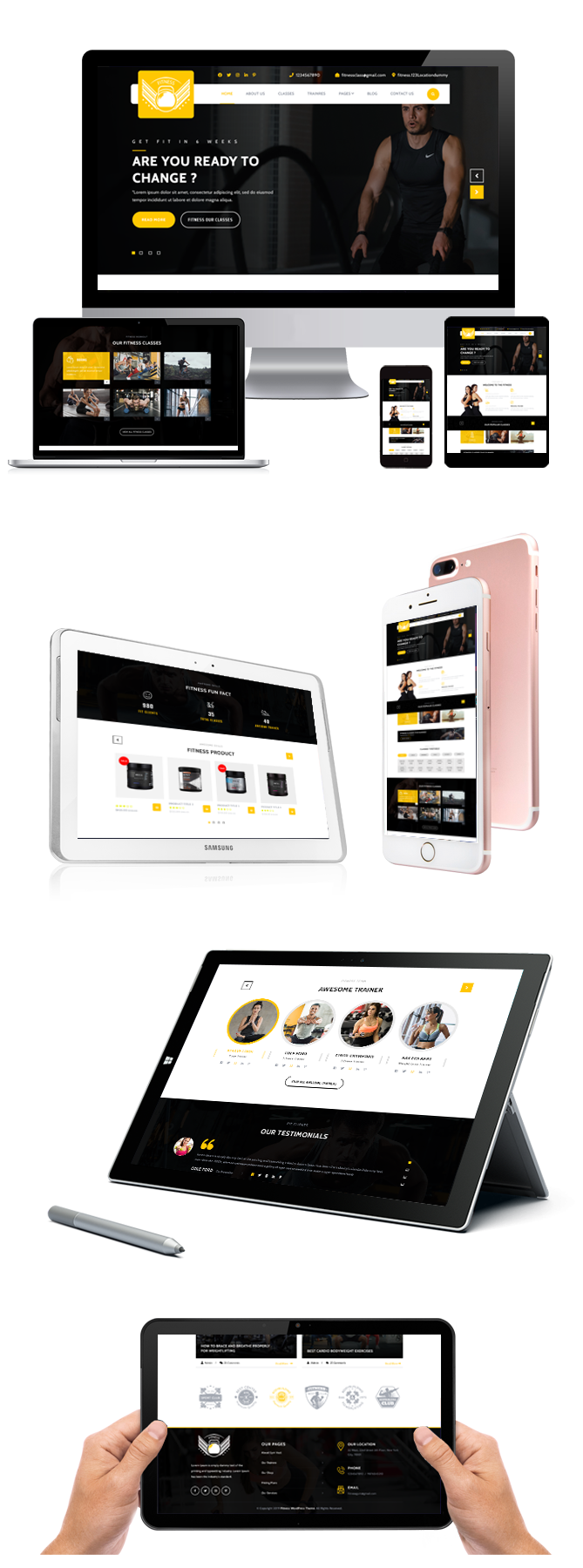 Fitness Gym WordPress Theme Responsive