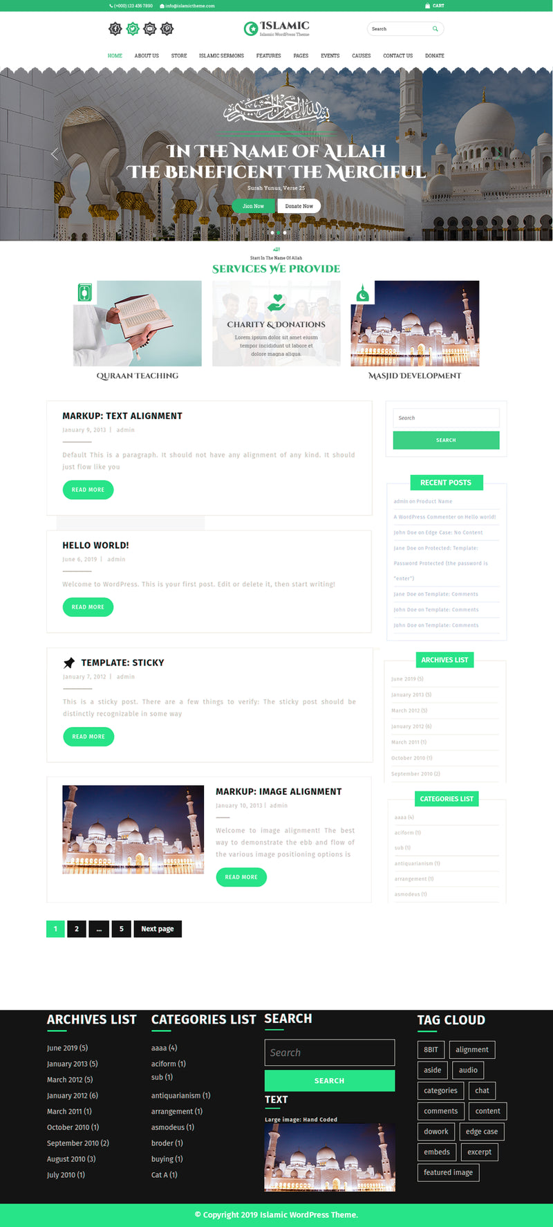 ISLAMIC  WORDPRESS THEME