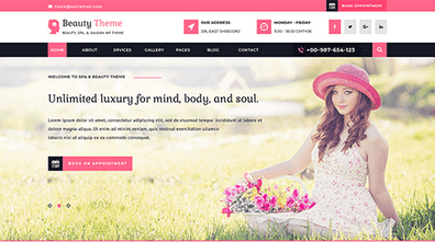 Free Hair Salon WordPress Theme Thumbnail