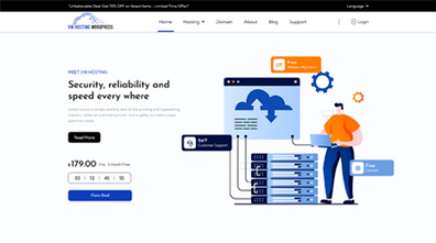 Free Web Hosting WordPress Theme Thumbnail