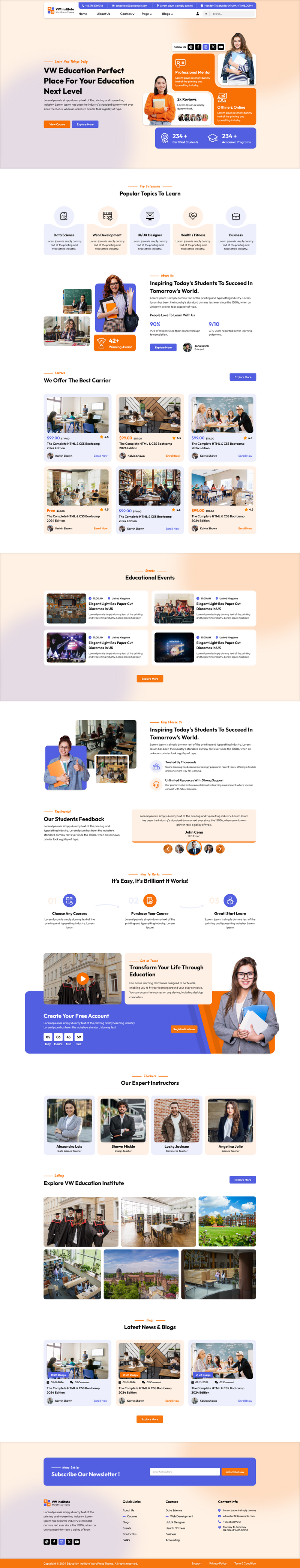 Vw education wordpress theme
