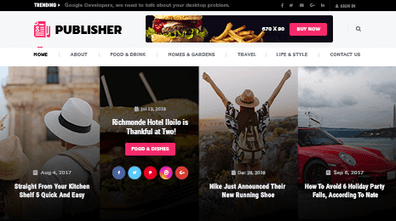Free Publisher WordPress Theme Thumbnail