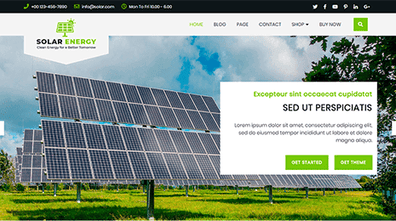 Free Solar Energy WordPress Theme Thumbnail