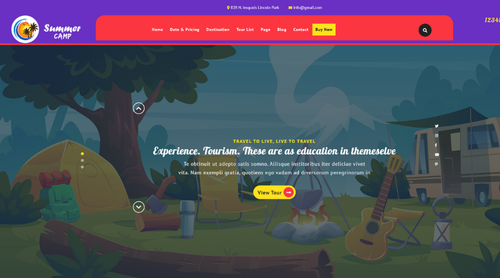 Free Summer Camp WordPress Theme Thumbnail 