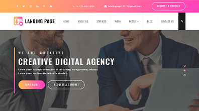 Free WordPress Landing Page Theme Thumbnail