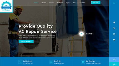 Free Air Conditioning WordPress Theme Thumbnail 