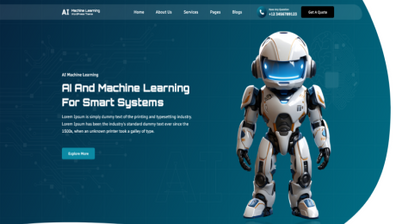 Machine Learning  Website Figma Template Thumbnail