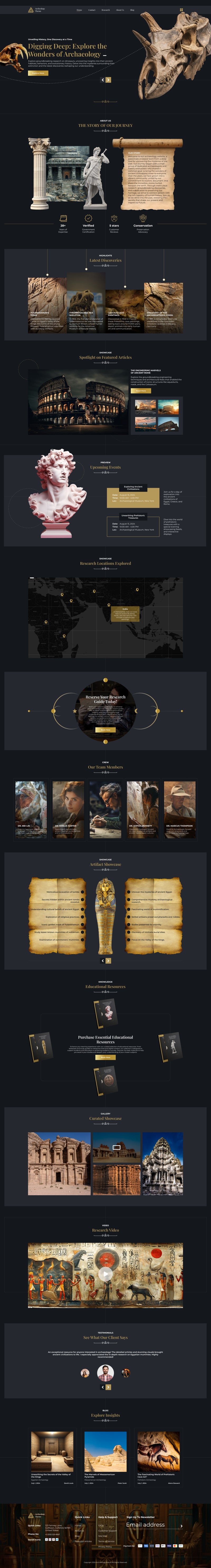 Archaeology Website Figma Template
