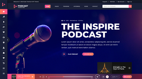 Free Podcast WordPress Theme Thumbnail 