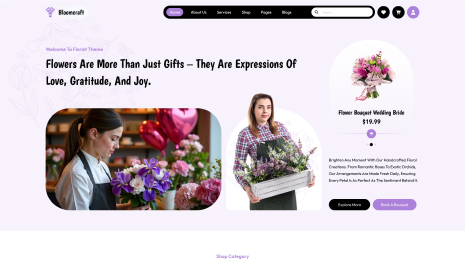 Bloomcraft - Flower Shop WordPress Theme