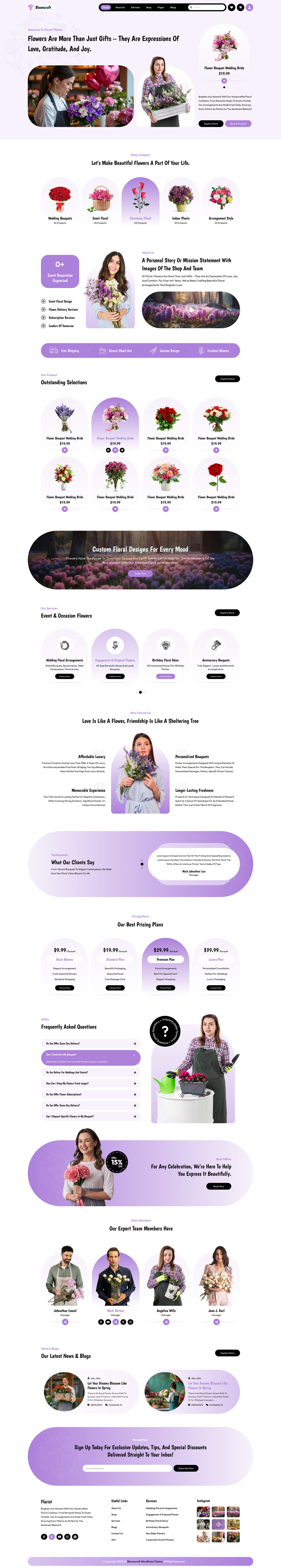 Bloomcraft - Flower Shop WordPress Theme