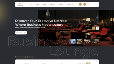 Business Lounge Website Figma Template Thumbnail 