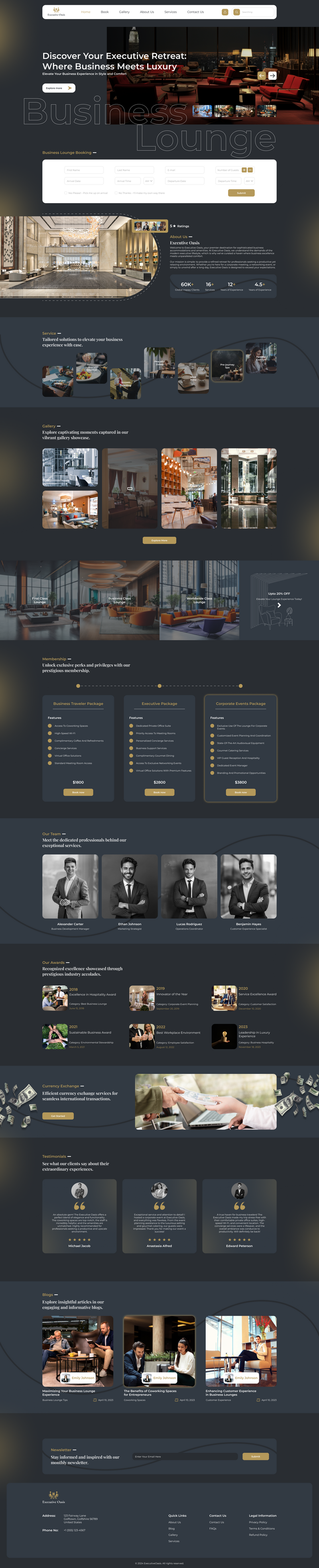 Business Lounge Website Figma Template