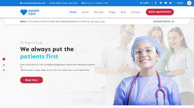 Clinic WordPress Theme Thumbnail