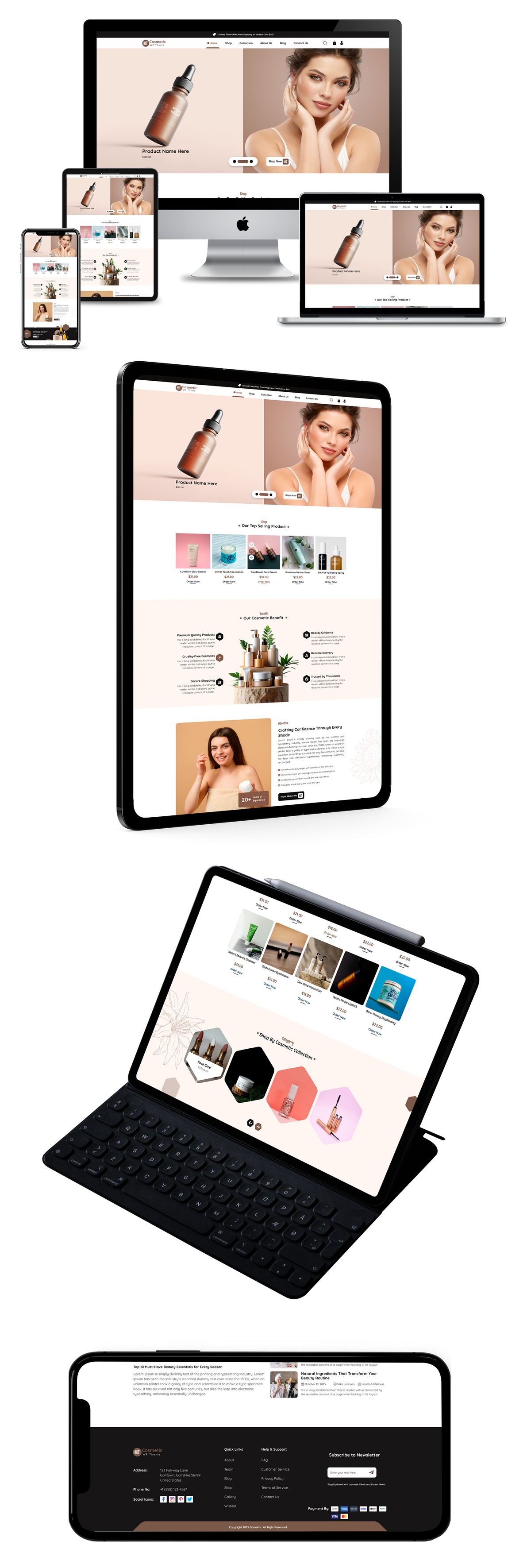 Cosmetic Shop WordPress Theme Responsive Image