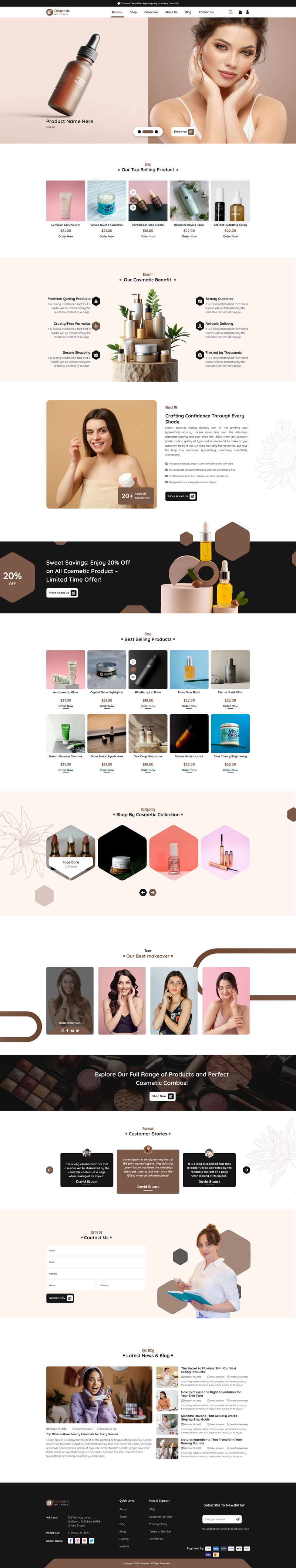 Cosmetics Shop WordPress Theme