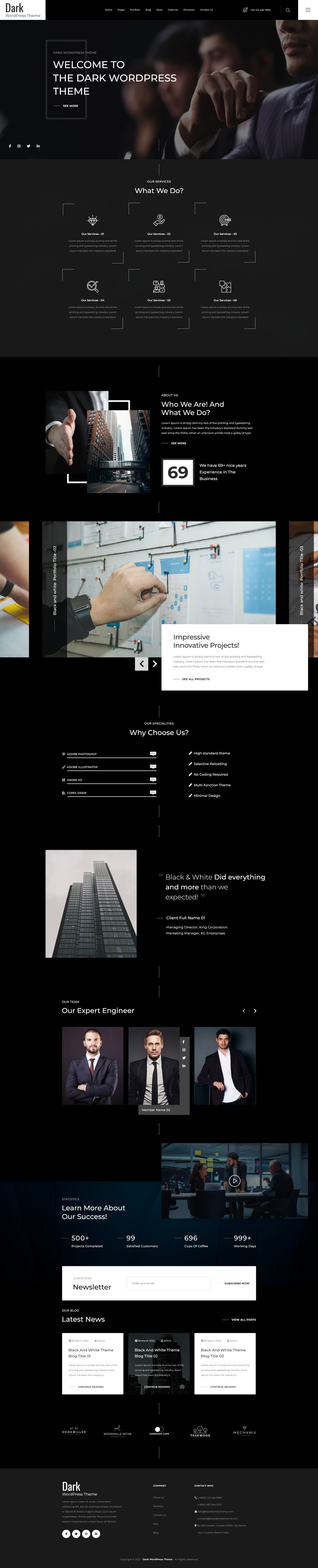 Dark WordPress Theme For Exceedingly Attractive Websites.