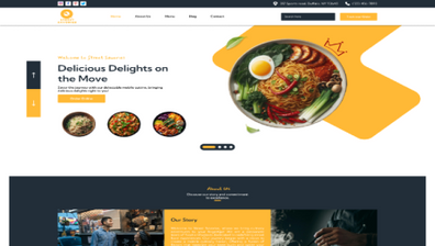 Food Truck Website Figma Template Thumbnail